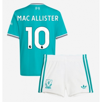 Billige Fotballdrakt Liverpool Alexis Mac Allister #10 Replika Tredjedraktsett Barn 2025-26 Kortermet (med bukser)